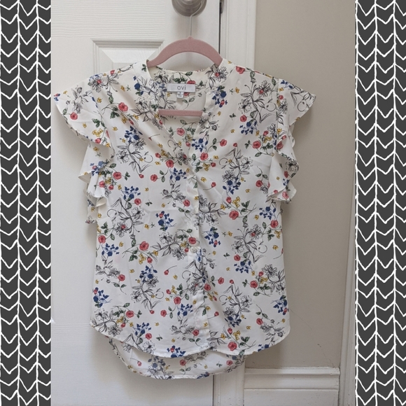 Ovi Flutter Sleeve Top - Picture 1 of 5